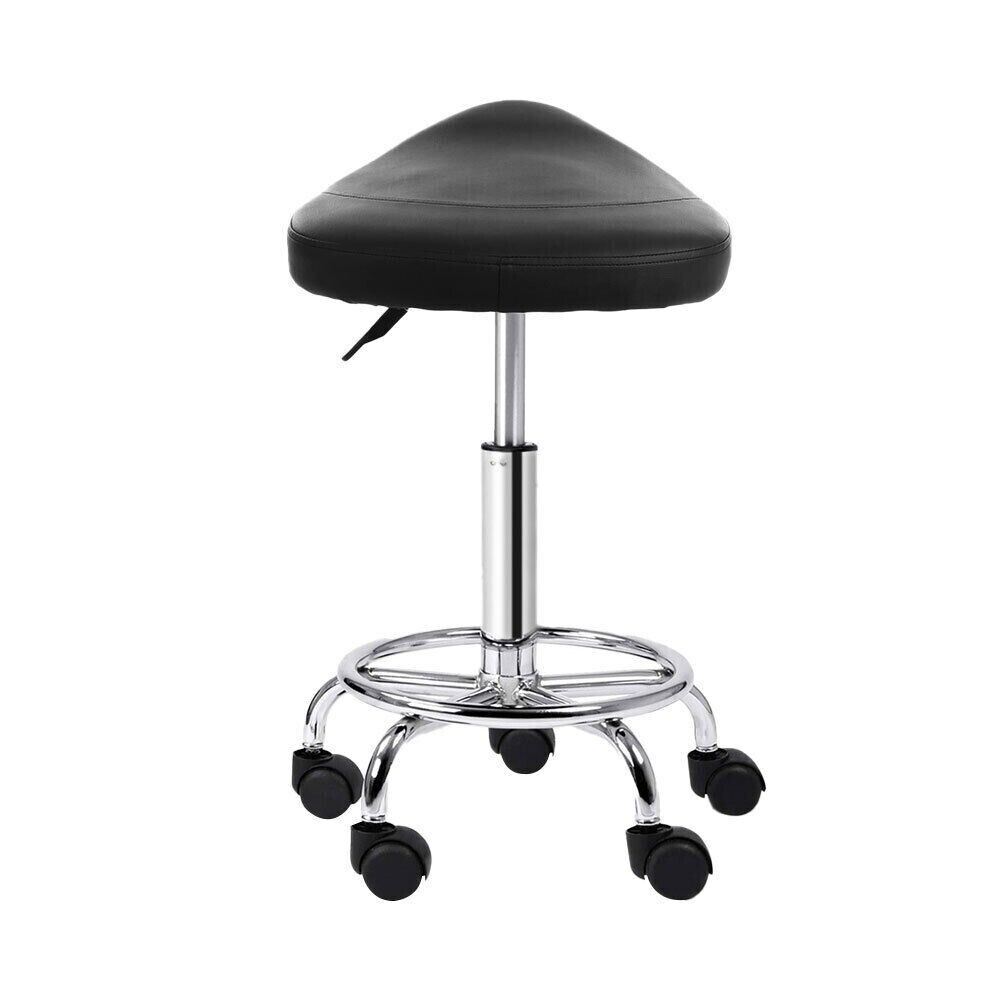 Artiss 2x Salon Stool Saddle Swivel Chair