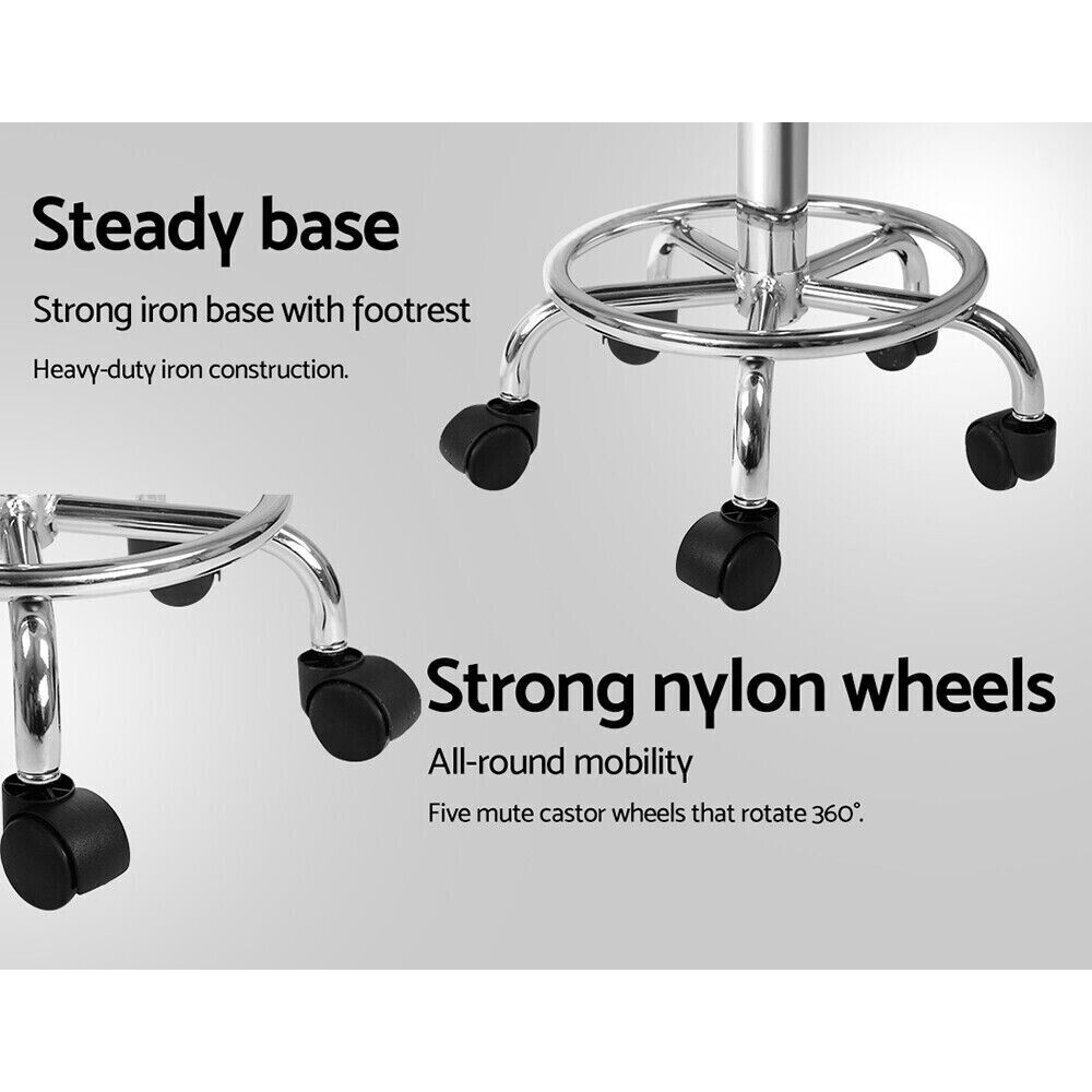Artiss 2x Salon Stool Saddle Swivel Chair