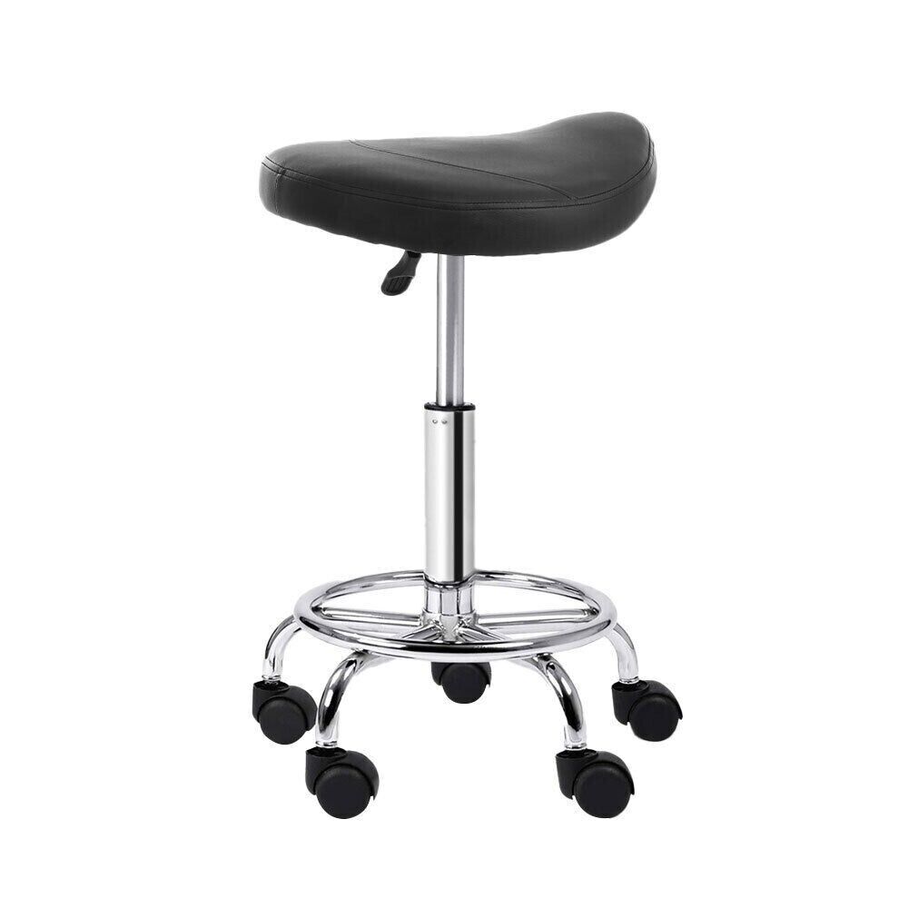 Artiss 2x Salon Stool Saddle Swivel Chair
