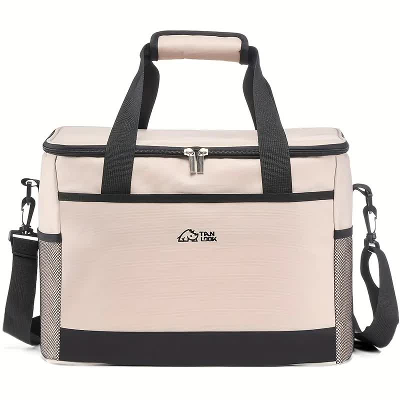 Blue Portable Insulated Cooler Bag for Camping & Picnics - Durable Outdoor Storage Tote