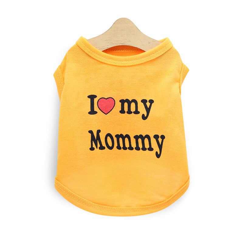 Pet products 4-Piece Pet Vest Set for Summer - Includes 4 Versatile Vests with I ❤️ my Mommy Message, Lightweight Breathable Fabric Perfect for Dogs and Cats in Warm Weather（L）