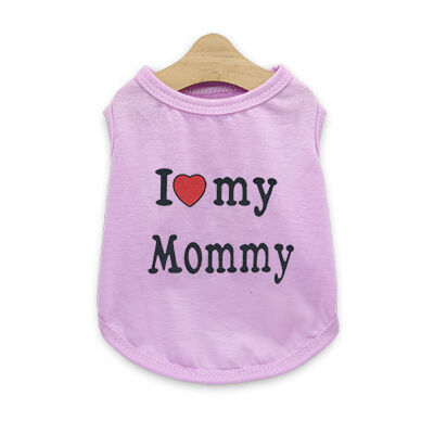 Pet products 4-Piece Pet Vest Set for Summer - Includes 4 Versatile Vests with I ❤️ my Mommy Message, Lightweight Breathable Fabric Perfect for Dogs and Cats in Warm Weather（M）