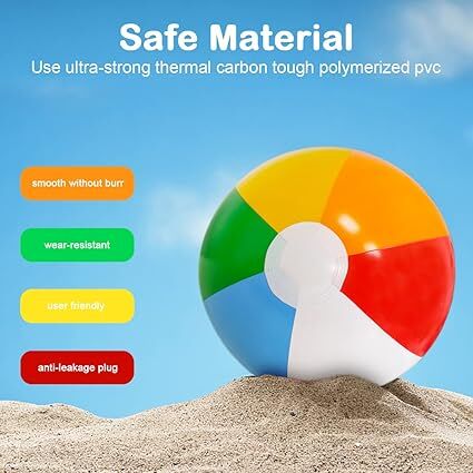 12'' Beach Ball for Kids: 14 Pack Beach Balls Bulk Inflatable Pool - Beach Balls Bulk Hawaiian Tropical Theme Christmas Party Decorations Favors Supplies